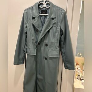 7 for all mankind faux leather trench